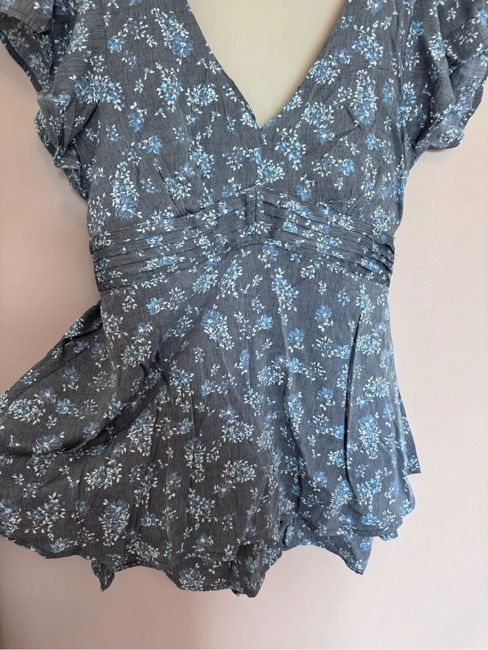 Francesca’s Diane Flutter Sleeve Romper